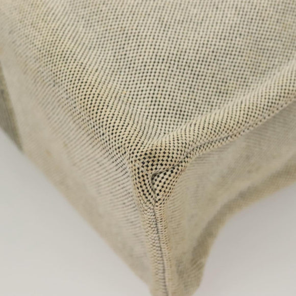 HERMES New Fourre Tout MM Hand Bag Canvas Gray Silver Auth bs27031