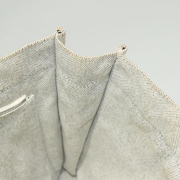 HERMES New Fourre Tout MM Hand Bag Canvas Gray Silver Auth bs27031