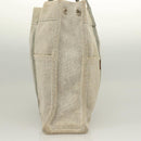 HERMES New Fourre Tout MM Hand Bag Canvas Gray Silver Auth bs27031-5