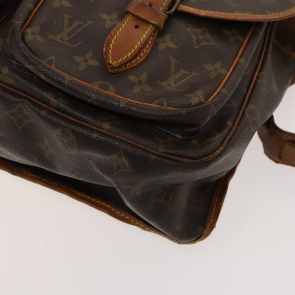 LOUIS VUITTON Monogram Gibeciere GM Shoulder Bag M42246 LV Auth bs27042