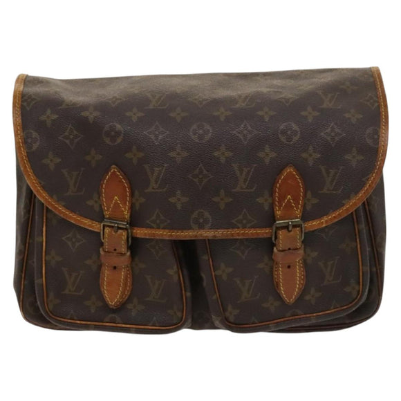 LOUIS VUITTON Monogram Gibeciere GM Shoulder Bag M42246 LV Auth bs27042