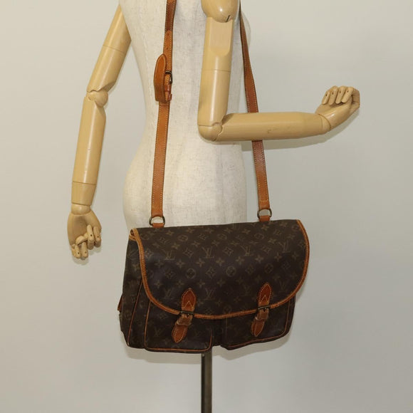 LOUIS VUITTON Monogram Gibeciere GM Shoulder Bag M42246 LV Auth bs27042