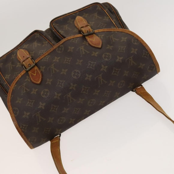 LOUIS VUITTON Monogram Gibeciere GM Shoulder Bag M42246 LV Auth bs27042