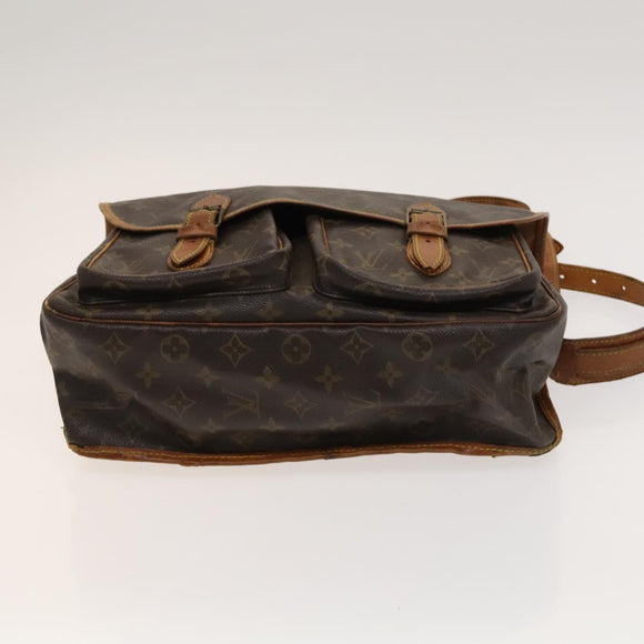 LOUIS VUITTON Monogram Gibeciere GM Shoulder Bag M42246 LV Auth bs27042