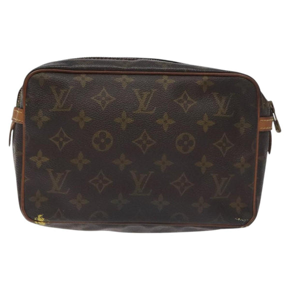LOUIS VUITTON Monogram Compiegne 23 Clutch Bag M51847 LV Auth bs27055