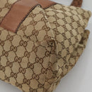 GUCCI GG Canvas Bamboo Tote Bag Beige Silver 232947 Auth bs27063-14