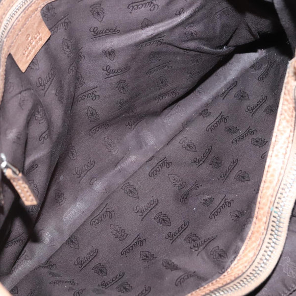 GUCCI GG Canvas Bamboo Tote Bag Beige Silver 232947 Auth bs27063