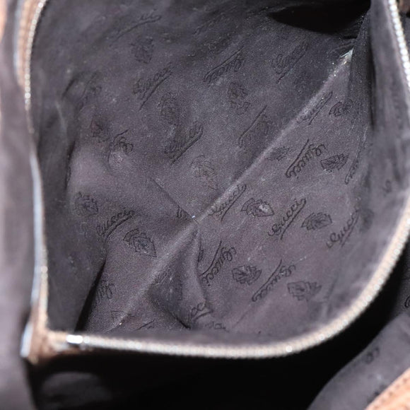 GUCCI GG Canvas Bamboo Tote Bag Beige Silver 232947 Auth bs27063