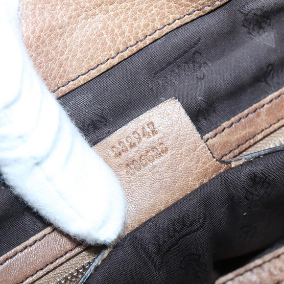 GUCCI GG Canvas Bamboo Tote Bag Beige Silver 232947 Auth bs27063