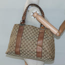 GUCCI GG Canvas Bamboo Tote Bag Beige Silver 232947 Auth bs27063-23