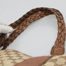 GUCCI GG Canvas Bamboo Tote Bag Beige Silver 232947 Auth bs27063-8