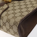 GUCCI GG Canvas Shoulder Bag Beige Gold Auth bs27064-11