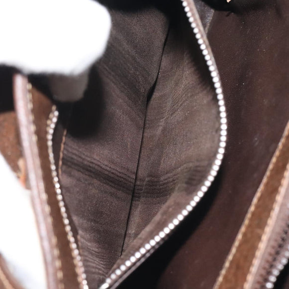 GUCCI GG Canvas Shoulder Bag Beige Gold Auth bs27064