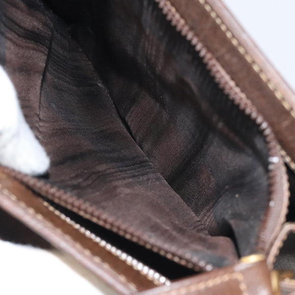 GUCCI GG Canvas Shoulder Bag Beige Gold Auth bs27064