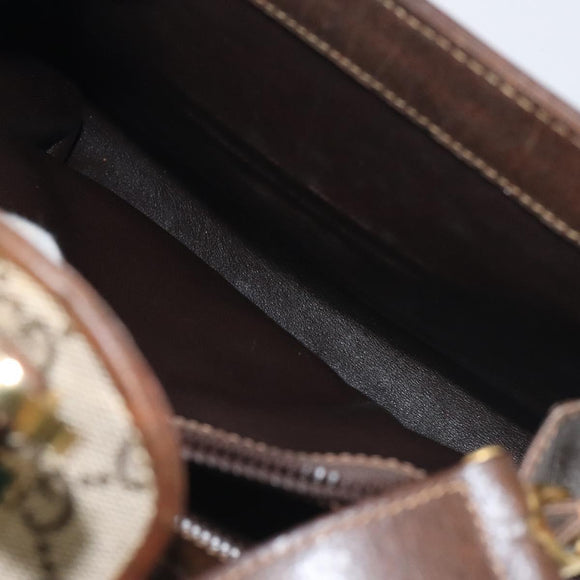 GUCCI GG Canvas Shoulder Bag Beige Gold Auth bs27064