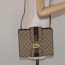 GUCCI GG Canvas Shoulder Bag Beige Gold Auth bs27064-23