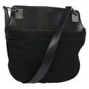 GUCCI Shoulder Bag Nylon Leather Black Silver 001 3307 Auth bs27066-1