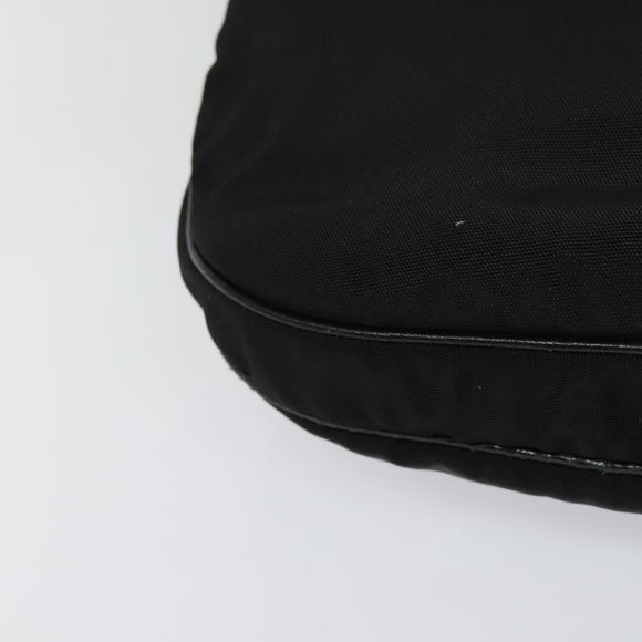 GUCCI Shoulder Bag Nylon Leather Black Silver 001 3307 Auth bs27066