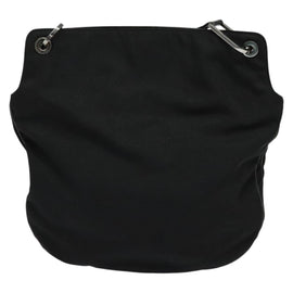 GUCCI Shoulder Bag Nylon Leather Black Silver 001 3307 Auth bs27066 - 0