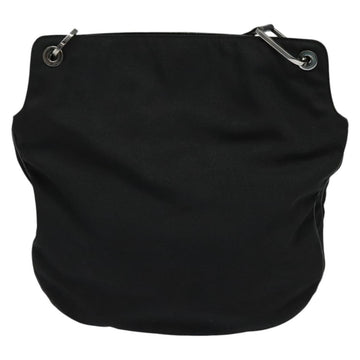 GUCCI Shoulder Bag Nylon Leather Black Silver 001 3307 Auth bs27066 - 0