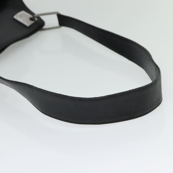 GUCCI Shoulder Bag Nylon Leather Black Silver 001 3307 Auth bs27066