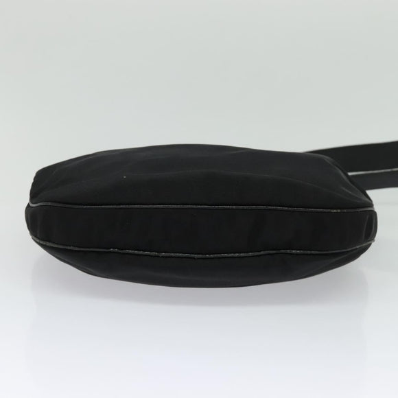 GUCCI Shoulder Bag Nylon Leather Black Silver 001 3307 Auth bs27066