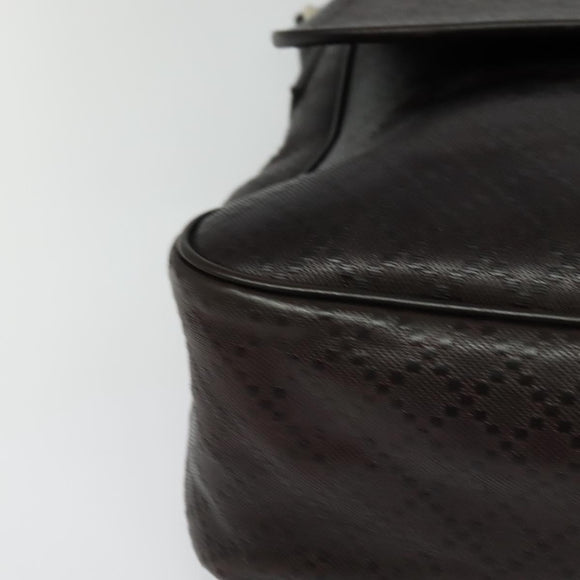 GUCCI Shoulder Bag Leather Brown Gold 223665 Auth bs27067