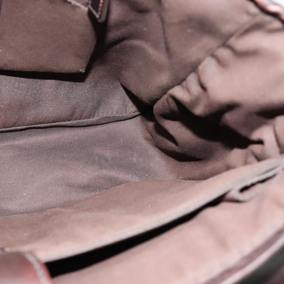 GUCCI Shoulder Bag Leather Brown Gold 223665 Auth bs27067