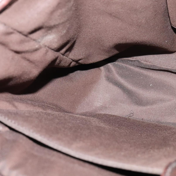 GUCCI Shoulder Bag Leather Brown Gold 223665 Auth bs27067