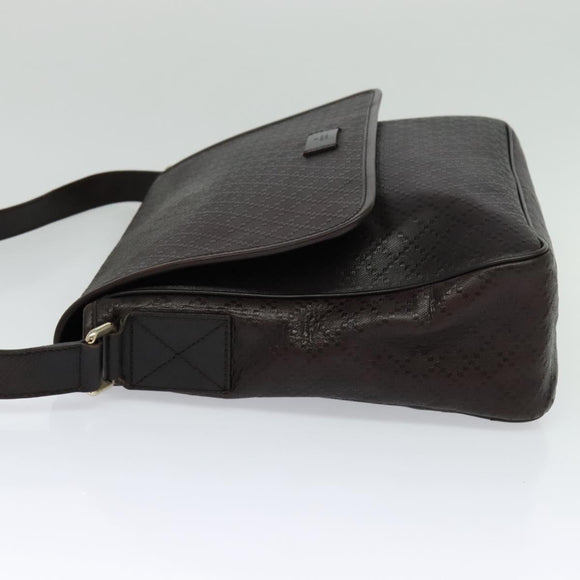 GUCCI Shoulder Bag Leather Brown Gold 223665 Auth bs27067