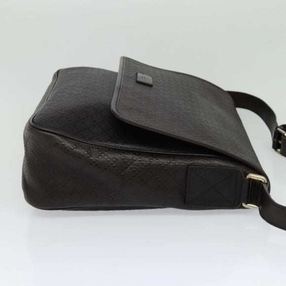 GUCCI Shoulder Bag Leather Brown Gold 223665 Auth bs27067