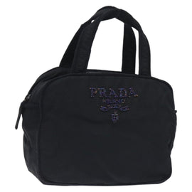 PRADA Hand Bag Nylon Black Auth bs27069