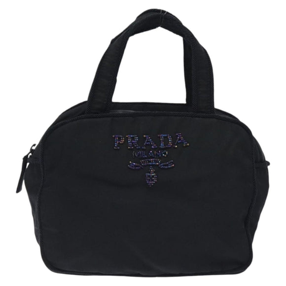 PRADA Hand Bag Nylon Black Auth bs27069