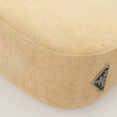 PRADA Shoulder Bag Canvas Beige Silver Auth bs27070-15