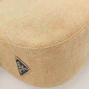 PRADA Shoulder Bag Canvas Beige Silver Auth bs27070-16