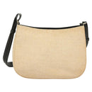 PRADA Shoulder Bag Canvas Beige Silver Auth bs27070-13