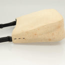 PRADA Shoulder Bag Canvas Beige Silver Auth bs27070-4