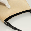 PRADA Shoulder Bag Canvas Beige Silver Auth bs27070-6