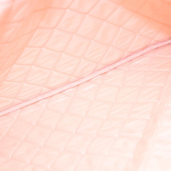 CHANEL Matelasse Clutch Bag Canvas White Silver CC Auth bs27077V