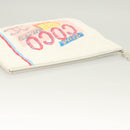 CHANEL Matelasse Clutch Bag Canvas White Silver CC Auth bs27077V-5