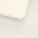 CHANEL Matelasse Clutch Bag Canvas White Silver CC Auth bs27077V-7