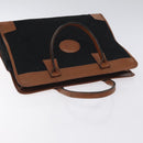 CELINE C Sulky Hand Bag Canvas Black Brown Auth bs27081-6