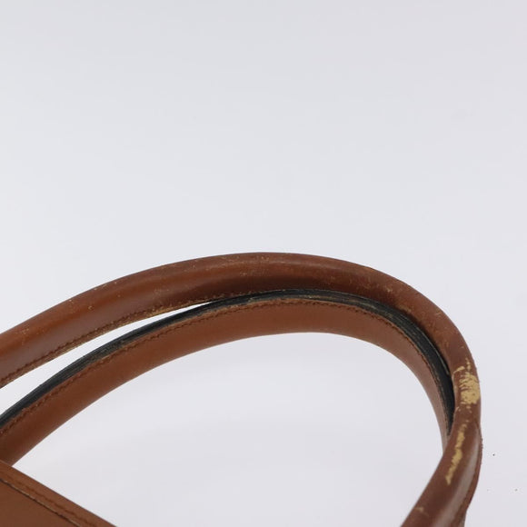 CELINE C Sulky Hand Bag Canvas Black Brown Auth bs27081