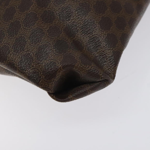 CELINE Macadam Canvas Tote Bag PVC Leather Brown Gold Auth bs27082