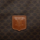 CELINE Macadam Canvas Tote Bag PVC Leather Brown Gold Auth bs27082-17