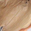 CELINE Macadam Canvas Tote Bag PVC Leather Brown Gold Auth bs27082-11