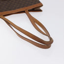 CELINE Macadam Canvas Tote Bag PVC Leather Brown Gold Auth bs27082-7