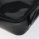 GUCCI Soho Clutch Bag Enamel Black Silver Auth bs27084-15