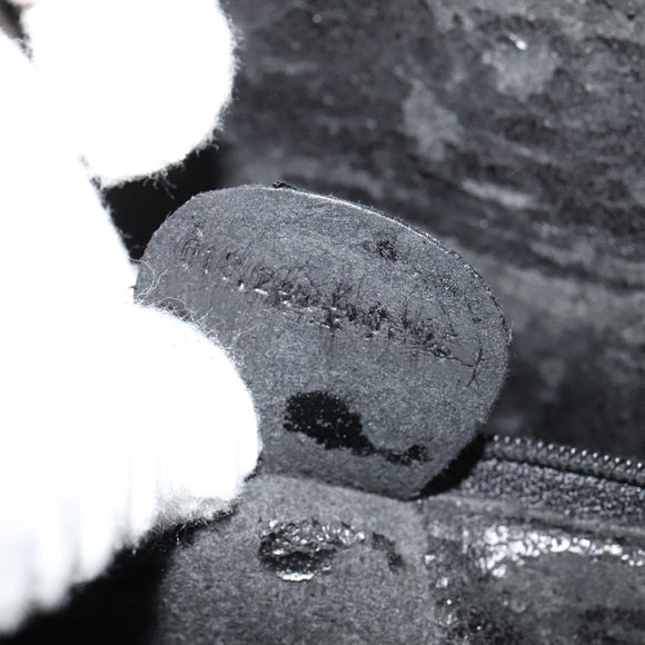 GUCCI Soho Clutch Bag Enamel Black Silver Auth bs27084