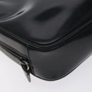 GUCCI Soho Clutch Bag Enamel Black Silver Auth bs27084-14